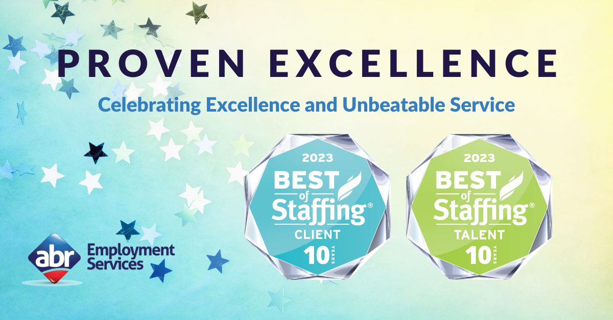 ABR Employment Services Wins ClearlyRated's 2023 Best of Staffing